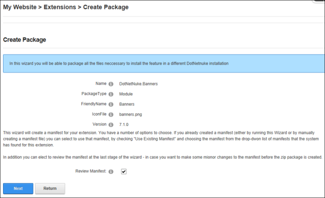 Creating a Package
