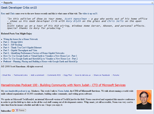 A Reports Module-powered RSS Reader?