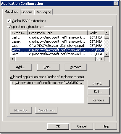 IIS 6 Application Config IIS 6 Application Config