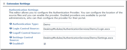 HostSettingsAuthSysSettings HostSettingsAuthSysSettings