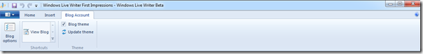 RibbonBar3 Blog Account Ribbon bar