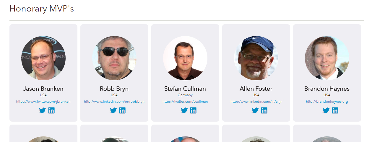 Honorary DNN MVPs