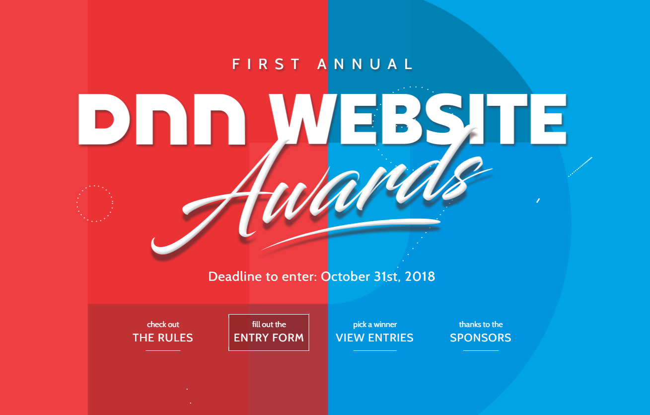 2018 DNN Website Awards Screenshot