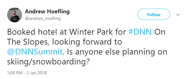 Andrew Hoefling's Featured Tweet
