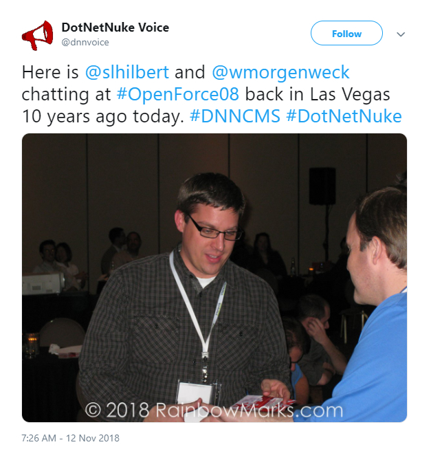 DNN Voice tweeted sharing some images from back in the day