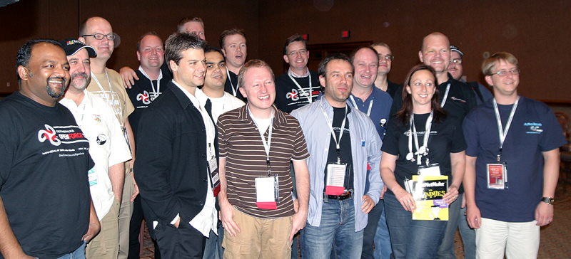 Core Team Members and Team Leads after the closing session at OpenForce '07 Conference in Las Vegas
