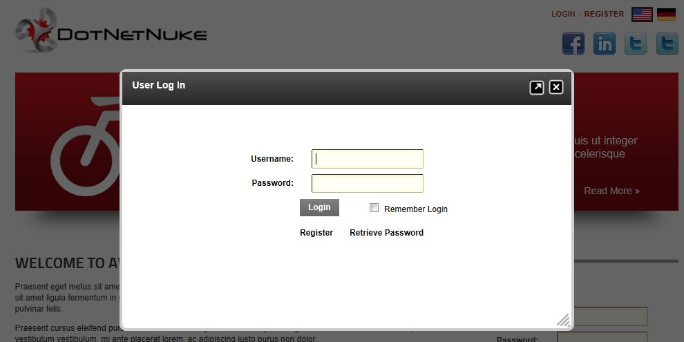 Login Popup