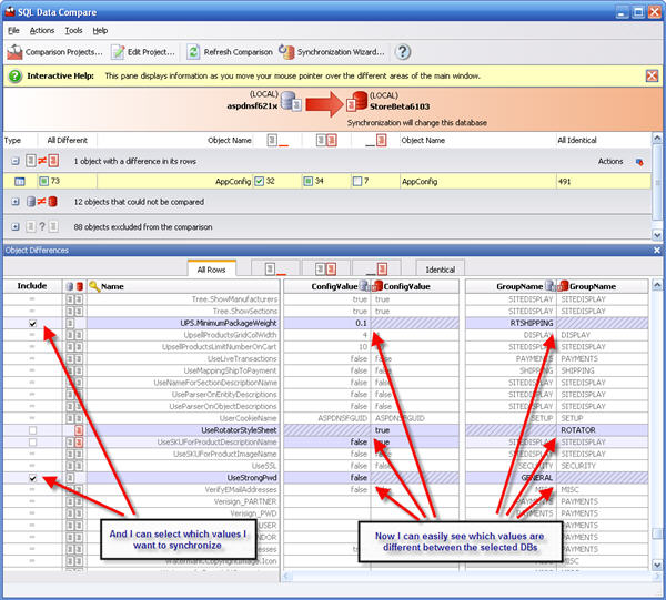 Select rows to migrate Select rows to migrate