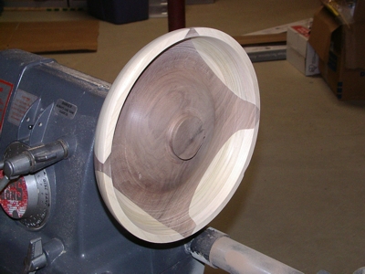 Another image of the turning process.