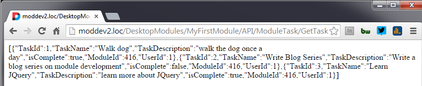 Our JSON Task Object Our JSON Task Object