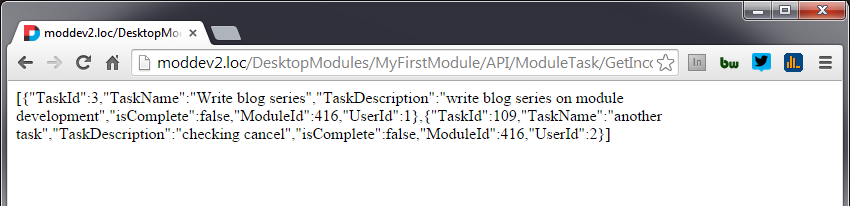 Get Incomplete Tasks Web Service JSON Object Get Incomplete Tasks Web Service JSON Object