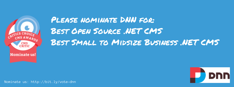 Nominate DNN in the 2014 CMS Critic Awards