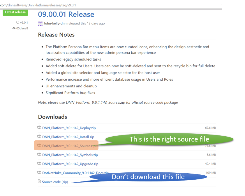download source package