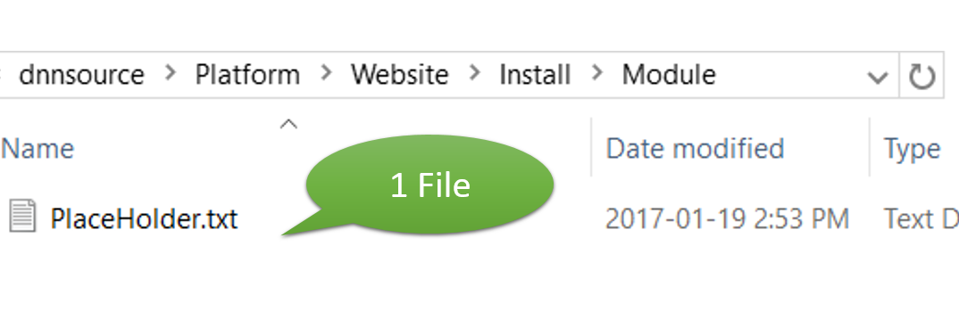 Initial state if Install folder