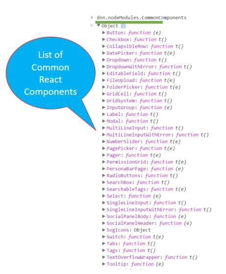 Common Components In Browser Console