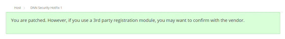 You are patched message