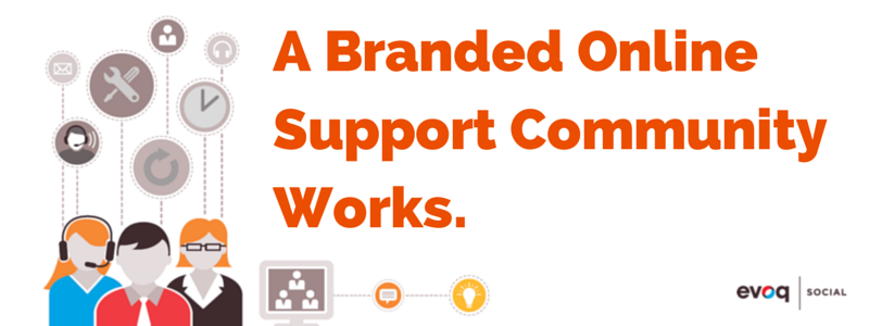 a branded online support community works