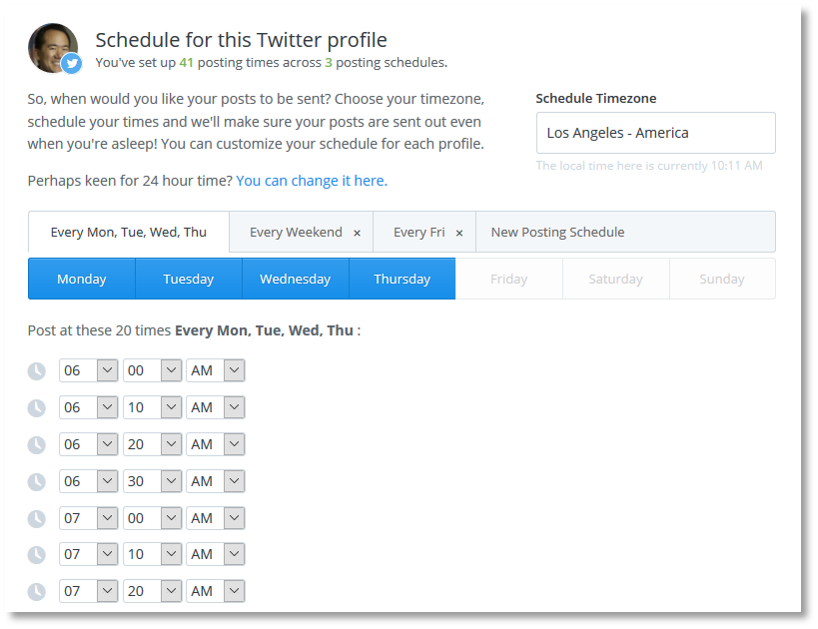 buffer schedule