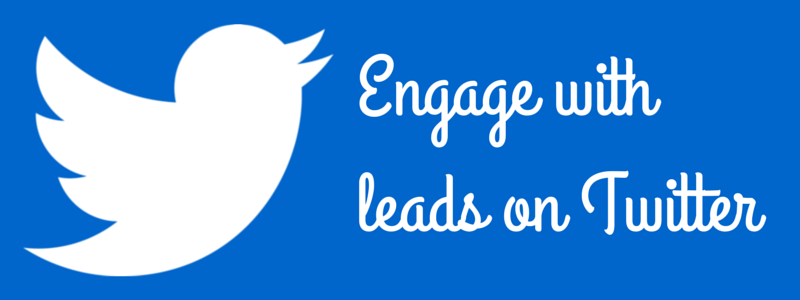 engage with leads on Twitter