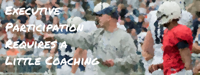 executive participation requires a little coaching