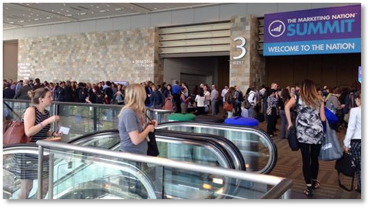 the line for Hillary Clinton's keynote