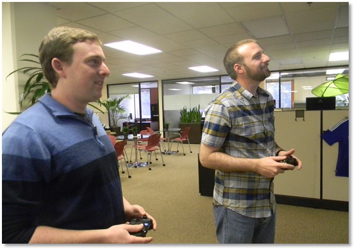 playing video games