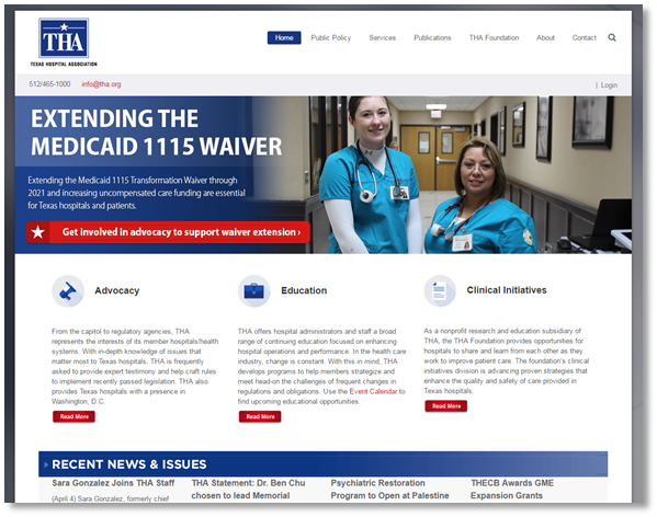 Texas Hospital Association homepage