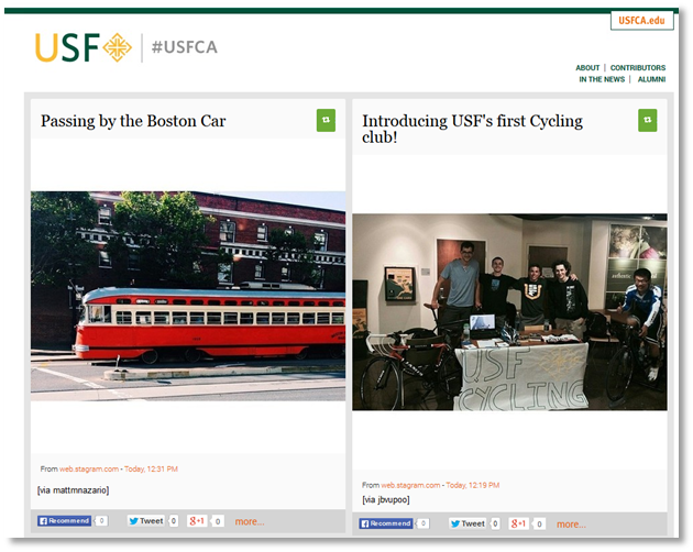 University of San Francisco curated site