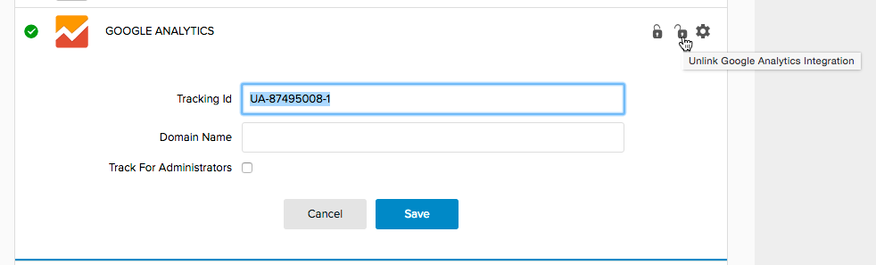 Unlink Google Analytics Connector