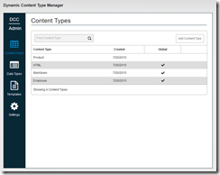 DCC Admin - Content Types
