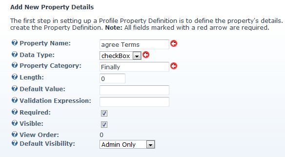 User Profile Property Definition