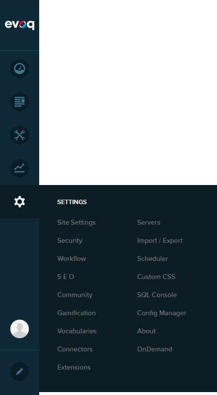 Persona Bar > Settings > SEO