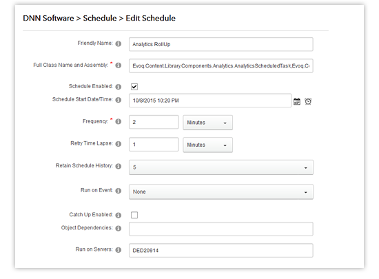 Scheduler | Evoq CMS by DNN Software