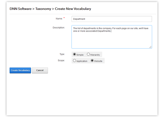 Taxonomy Management | Evoq CMS by DNN Software