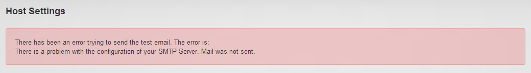 SMTP Error